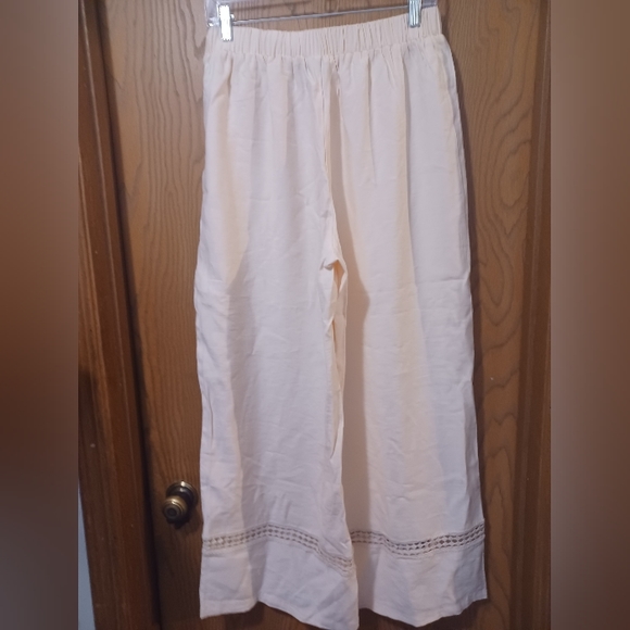 New guipure lace insert wide leg pants - Picture 6 of 8